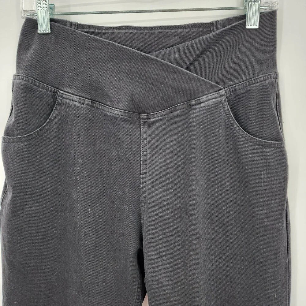 HALARA Magic Denim High Waist Crossover Flare Jeans Black Wash Various NWOT - Picture 5 of 9